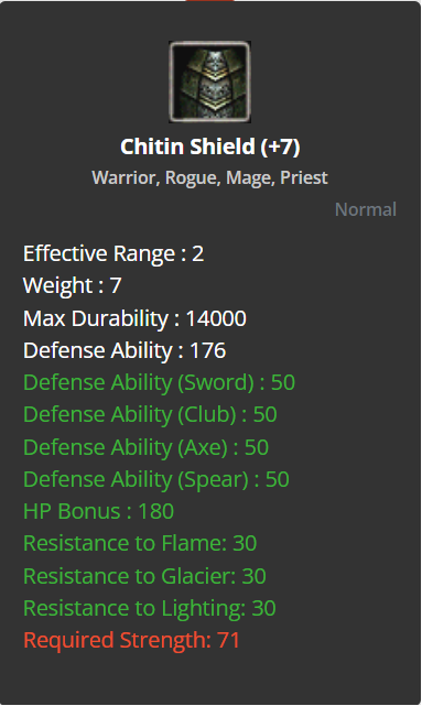 Chitin Shield +7