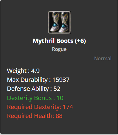Mythril Boots +6